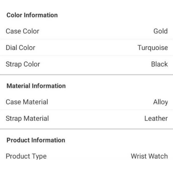 GENOA Gold Tone Japanese Movement Genuine Leather Watch - Picture 7 of 8